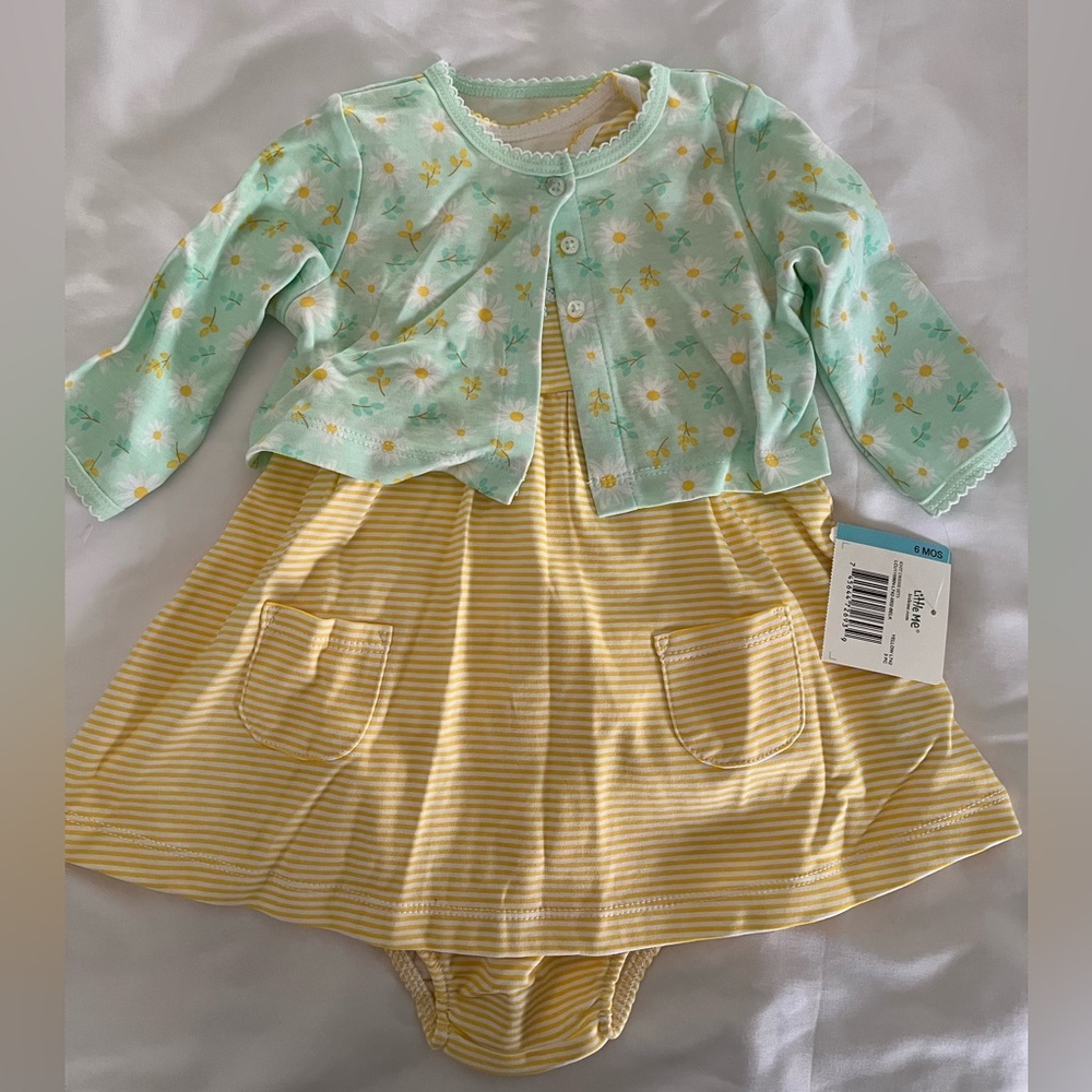 New with tags- Little Me 3 piece dress set